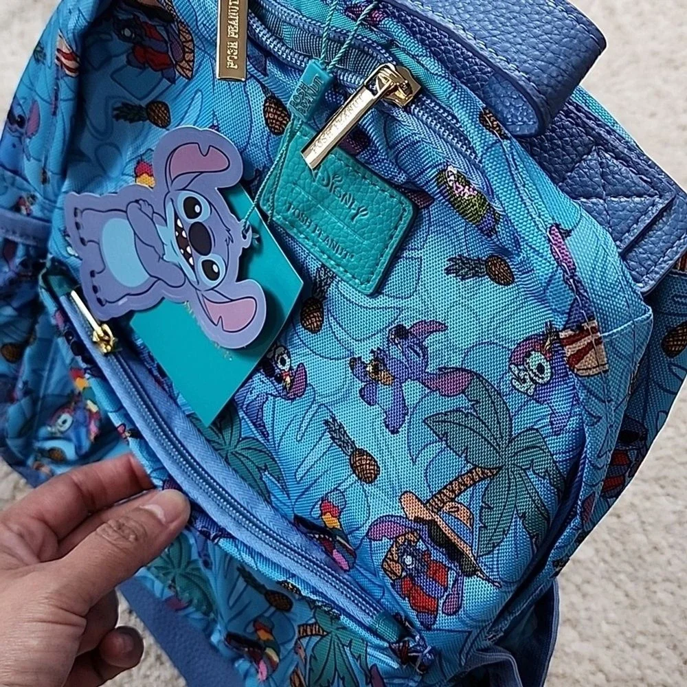 NEW Posh Peanut Small Backpack & Lunchbox Set Kids OS Blue Disney Stitch NWT